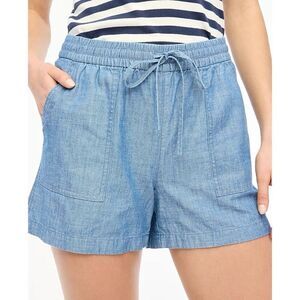 J.Crew Factory Women's Cotton Chambray Drawstring Short NWT Size XXS